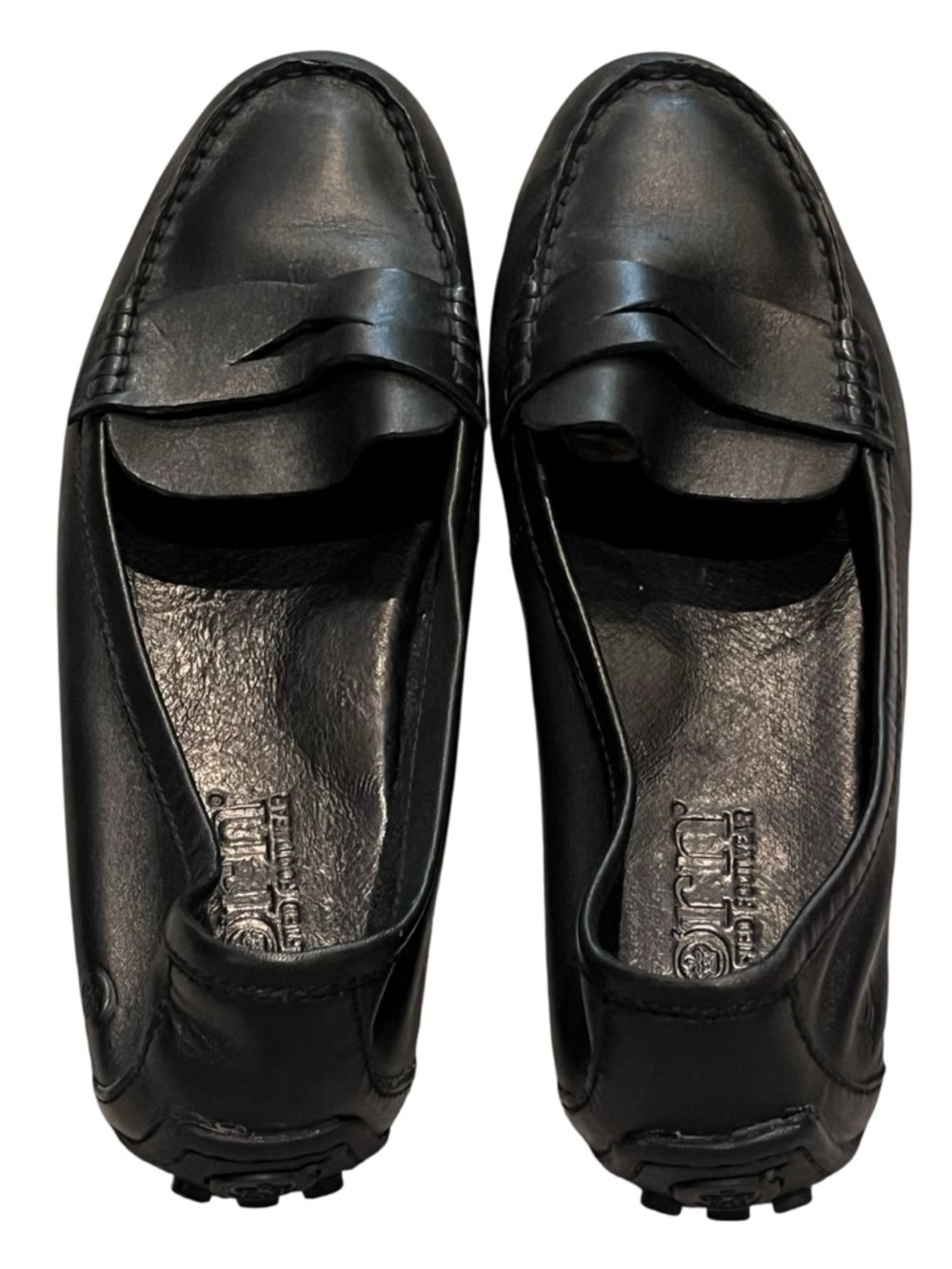Born Malena Black Leather Driving Shoes Penny Loafers — Size 7.5 - Picture 7 of 12